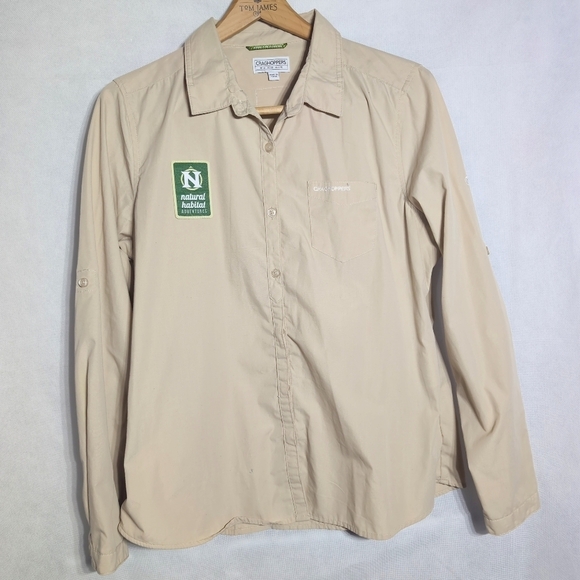 Craghoppers Sz 10 Tan Natural Habitat Adventures Hiking Shirt - Picture 4 of 7